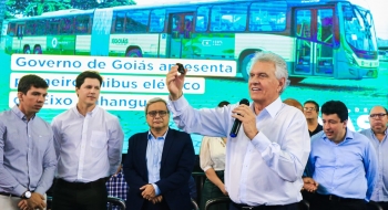 Primeiro ônibus elétrico do Eixo Anhanguera chega a Goiânia